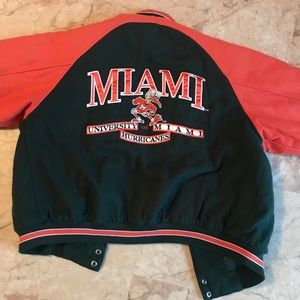 Men’s Miami Hurricanes jacket. Size Large.